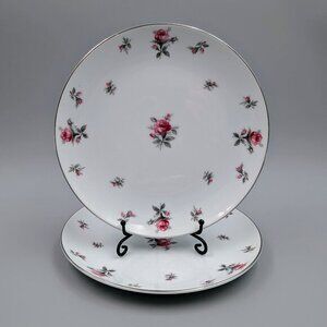 Vintage Meito China Rose Chintz - Set of 2 Shabby Chic Plates